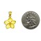 14K Yellow Gold Plumeria Floral Charm Pendant Charm Jewerly 24mm x 15mm